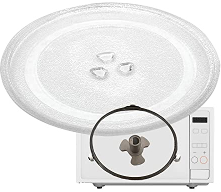 LIGUOYI Glatt Mikrowelle Ersatz Drehteller Glasteller-Durchmesser 24.5/25.5/27/31.5cm Teller Glasteller Verschleißfest, Für Mikrowellen-Drehteller Ersatz Teller Mit Mikrowelle Drehring