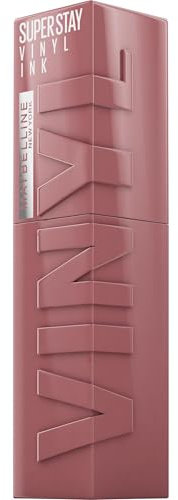 Maybelline New York Lip Colour, Smudge-free, Long Lasting up to 16h, Liquid Lipstick, Shine Finish, SuperStay Vinyl Ink, 110 Awestruck