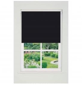 Plain Straight Edge Daylight Roller Blind (165cm Drop) 70cm Black