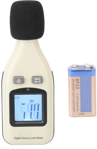 Misuratore di Decibel, Fonometro Digitale, Misurazione del Rumore dello Schermo Retroilluminato 30 a 130 DB Misuratore SPL per Uso Domestico in Ufficio