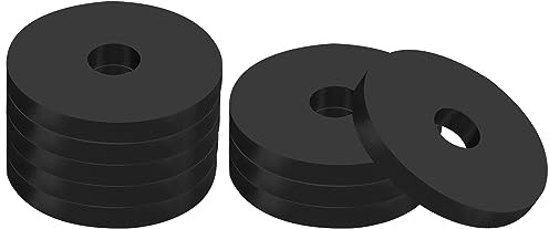 PATIKIL Multi Uso Gomma Distanziatore, 8pz 1.6OD x 25/64ID x 0.2Spessore Antivibranti Isolamento Cuscinetti Gomma Distanziatore Rondella per HVAC Macchinari Bulloni Auto Accessori Nero