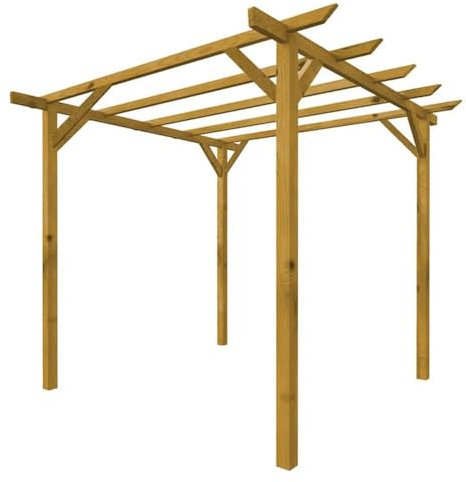 PERGOLA PERGOLATO LEGNO GAZEBO VERANDA TETTOIA GIARDINO 3x3m EUROPA NO COPERTURA