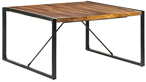 MNISDFL Konferenztisch Bartisch Stehtisch Balkontisch Esstisch 140x140x75 cm Massivholz mit Palisander-FinishLeicht zu montieren