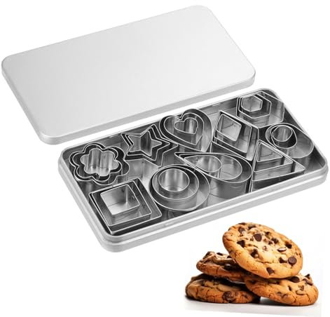 OFFSCH 1set Stampini Per Biscotti Acciaio Inossidabile Per Decorazioni Dolci e Creazioni Uniche Per Compleanni e Matrimoni Confezione Pratica Per Organizzazione e Sicurezza