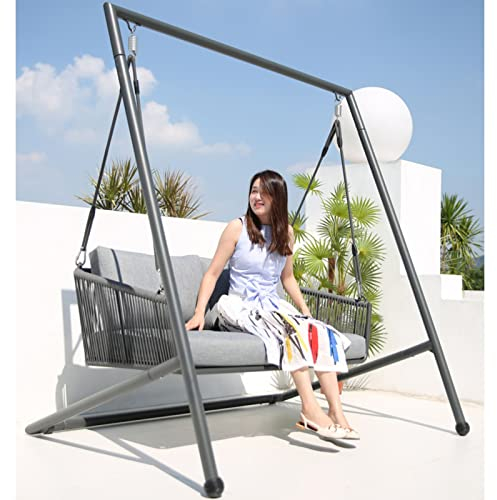 CASEGO Balkon-Schaukelstuhl, Hängesessel für den Außenbereich, kann sitzen und liegen, für Erwachsene, Haushalt, Garten, Schaukel, Freizeit-Schaukelstuhl für Zwei Personen (Double)