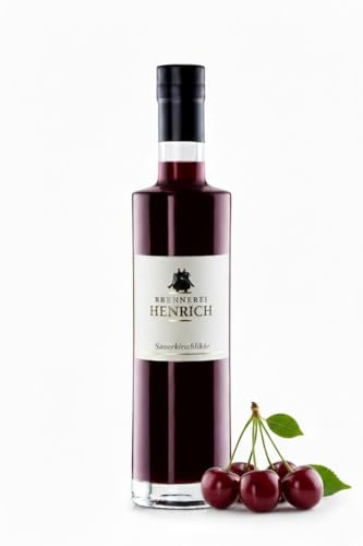 Sauerkirsch Likör 0,5 L - 20% vol - fruchtig nach Sauerkirsche - traditionelle Familienbrennerei aus Hessen - handcrafted cherry liqueur