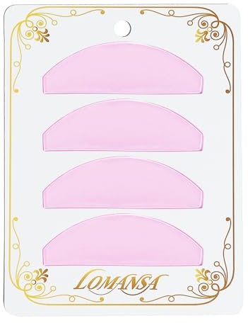 Lomansa Bigodini Laminazione Ciglia, Bigodino per Ciglia Perm Pad, Solo per la Fase di Perm n. 1, Ultra Sottile e Appiccicosa, Molteplici Usi per il Salone (Rosa)