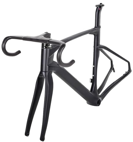 HIMALO 700C Rennrad-Rahmensatz Leichtgewicht Carbon Rennrad-Rahmen 43.5/46/48/50/52/54CM Gebrochener Wind Scheibenbremse Rahmen Steckachse 100/142mm Interne Verlegung (Size : 43.5CM)