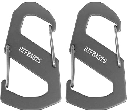 S-Shaped Aluminum Carabiner for Backpack, Double-Sided, for Camping and Fishing