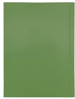 Idena 20176 - Sammelmappe A3 in Grün, Dokumentenmappe aus robuster Pappe, Postmappe mit Innenklappen und Gummizugverschluss
