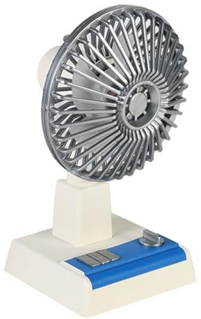 USB Desk Fan, Retro Efficient Strong Wind Stepless Variable Speed Silent Portable Desktop Table Fan Strong Cooling Airflow for Home Office Student Dormitory