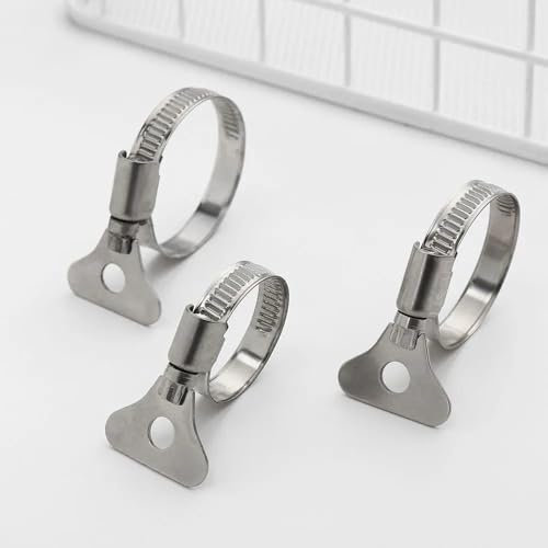 MIUYTRN Collier de serrage à vis sans fin en acier inoxydable 201, réglable, 10 à 60 mm, for tuyau d'eau, plomberie, automobile et mécanique cuicui(32-50mm)