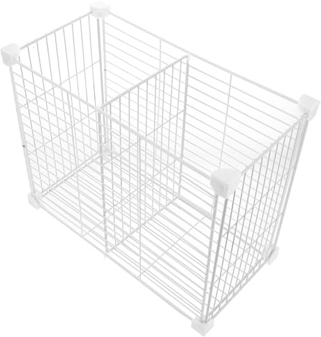 TOPPERFUN Organizer per Congelatore Griglia in Ferro Bianco, Cesto Portaoggetti Fondo, Facile Installazione per Conservazione Alimenti e Snack in Cucina o Freezer