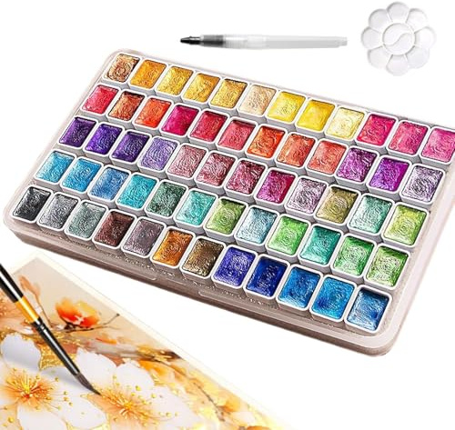 Polvo de mica - color-Pigmento en polvo de mica - Pigmento en polvo | Juego de pigmentos minerales perlados de 60 colores | Polvo brillante para resina, esmalte de uñas, epoxi, slime, proyectos