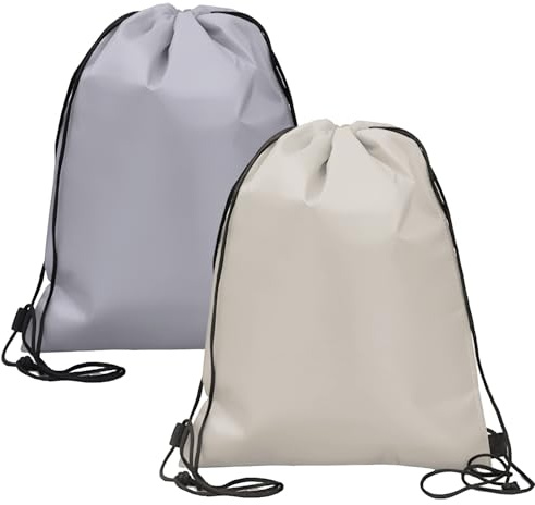 Lot de 2 sacs isothermes réfrigérants pliables et réutilisables pour le travail, l'école, les voyages (beige, gris)
