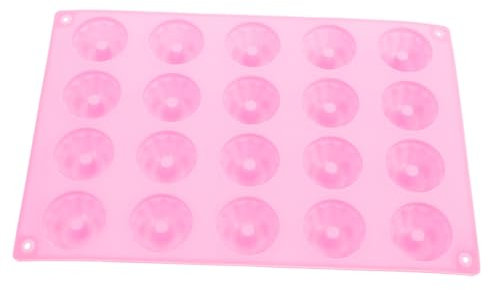 CIYODO Molde De Silicona Para Pastel 20 Cavidades Para Chocolate y Cupcakes Herramienta Para Hornear Resistente Al Horno y Microondas Para Uso Doméstico y Camping Color Rosa