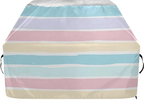 JUMBEAR Grillabdeckung, bunte Streifen, passend für Weber, Brinkmann, Char-Broil – robuste große Grillabdeckungen, UV- und wasserdicht, reißfest (165 x 63,5 x 114 cm)