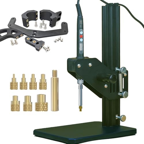 3DZWMAN Vertikale Hitze-Pressmaschine,Heat Set Insert Tool,Messing Einsätze 3D Druck,Heat Set Insert Spitze für Gewinde Rändelmutter M2/M3/M4/M5/M6 (1/4)/M8 (ZW12Pro)