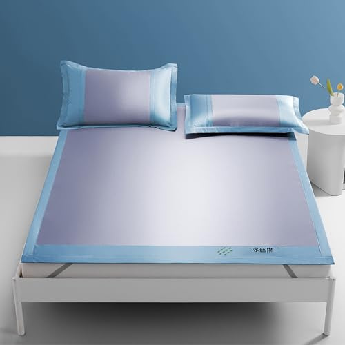 Colchón refrescante de bambú de verano, tapete fresco plegable, suave, antirreflejos, transpirable, para dormitorio y sala de estar, ropa de cama de verano, color B, 120 veces