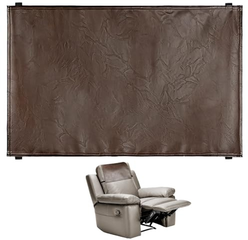 Hochwertige, leicht zu reinigende Sofakopfabdeckungen, universelle Passform für Liegestuhl, Kaffee-Leder-Kopfstützenpolster, 43,2 x 68,9 cm, Rückenlehnenschutz mit verstellbaren Trägern, wasserdicht