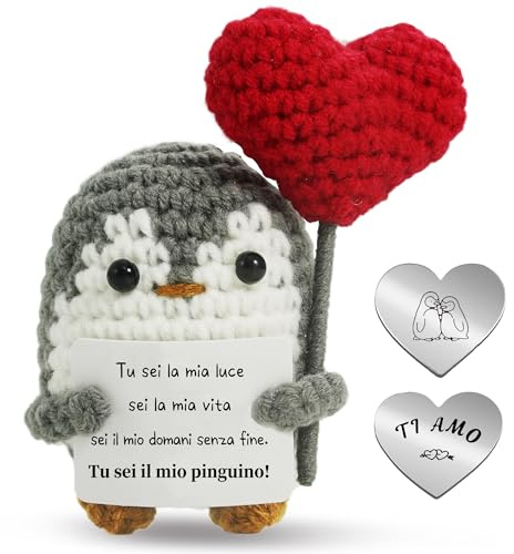 ZIENZENGYA Idee Regalo Donna Compleanno Regalo Uomo, Regali Fidanzato | Positivo Pinguino Peluche, Regali per lei Fidanzata, Romantico per la Coppia San Valentino per lui e lei
