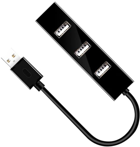 HOMSFOU USB 2.0 Hub 4 Ports USB Splitter Adapter with 1m Cable Extension Hub for Laptop and PC Accessories