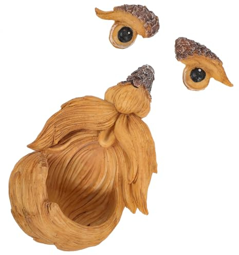 Yardenfun Mangeoire à Oiseaux Forme Visage Arbre Décor Jardin Extérieur Lumineux pour Terrasse et Pelouse