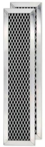 2 filtri a carbone attivo per forno a microonde GE compatibile con JX81D, WB02X10943, WB02X35607, WB02X33146-27,9 x 6,4 cm, filtro di ricambio in alluminio per microonde non canalizzato
