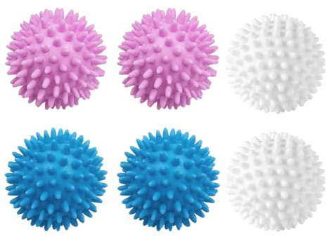 6 Stück Waschbälle, Wiederverwendbare Dryer Balls, Trockner Bälle für Trockner Trocknerbälle Daunen für Daunenjacken Wäschetrockner Trockner Ball Trocknerball Waschmaschine Daunen Waschbälle