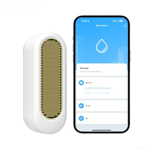 Zigbee Sensore di pioggia intelligente per rilevamento pioggia wireless per esterni, sensore di pioggia intelligente, impermeabile, avvisi di pioggia in tempo reale, collegamento intelligente