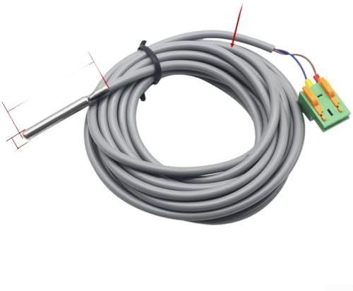 Jotekonoby Sonde de capteur de température murale pour réservoir d'eau de chaudière avec tête en acier inoxydable 316L, précision 10 K pour une mesure précise, longueur de câble de 4 m
