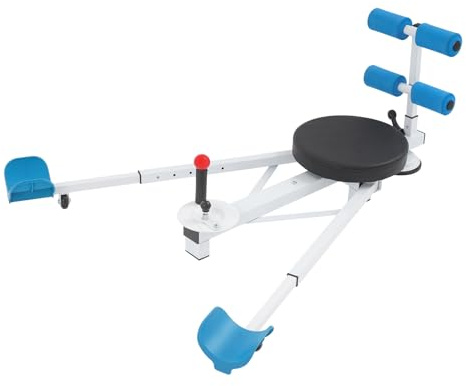 Arti marziali, 5 impostazioni di lunghezza 0-180°, portata 150 kg, dispositivo estensore per gambe, fianchi, addominali, blu-bianco