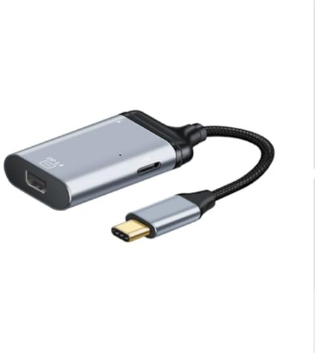 Hipzeepo Adaptador Mini DisplayPort USB-C Tipo C A Mini DP, Convertidor de Monitor DisplayPort 4K/2K A 60 Hz con Puerto de Alimentación PD Hembra