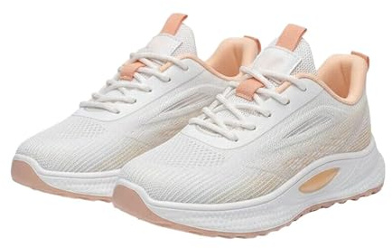 Ortopedisk sneaker för dam - komfortsneakers för dam utomhus fritidssko andningsbara sneakers glidande sneakers lätt sko snörning sneakers vandring skor, 1 stycke, 39 EU