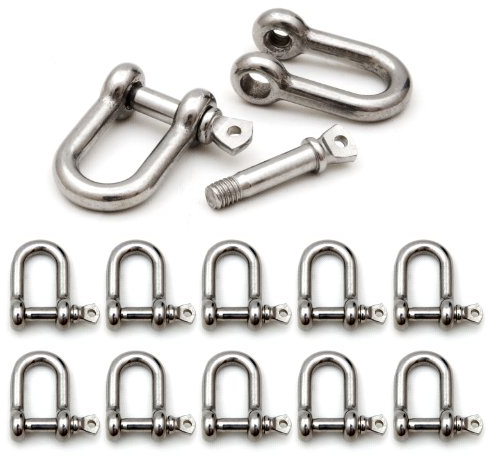 Manille en métal 10 pièces, pour Bracelet paracorde, très Stable, obturateur