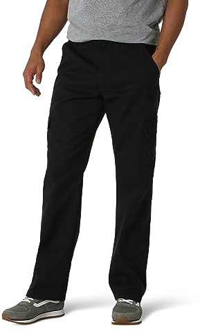 Wrangler Authentics Cargobyxor i twill för män med avslappnad passform (Logan), 40W / 29L