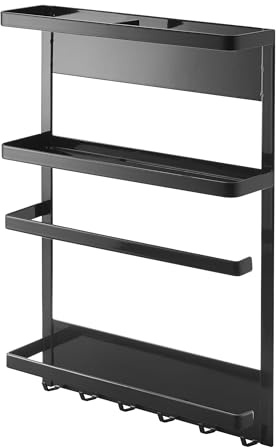 Yamazaki 2745 Tower Magnetic Rack, Black, Steel, 24.5 x 6.5 x 34 cm