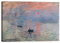 LuxHomeDecor Claude Monet Impression au Soleil Levant Sole nascente 70x50 cm Quadro Stampa su Tela con Telaio in Legno