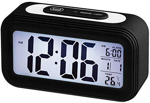 Trevi SLD 3068 S Digital Alarm Clock Negro - Despertador (Digital Alarm Clock, Rectángulo, Negro, 0,1 °C, °C, Contemporáneo)