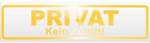 Kiwistar Magnetschild PRIVAT Kein Zutritt - 20cm Gelb - reflektierend - magnetisch für Auto PKW Kfz - wiederverwendbares Hinweisschild aus Magnetfolie - für Fahrzeug, Truck