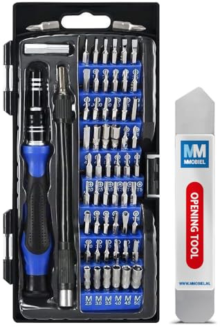MMOBIEL Skruvmejselsats - 60 i 1 magnetisk miniskruvmejselsats med 56 bits - precisionsmekanisk verktygssats för mobiltelefoner, bärbara datorer, leksaker, klockor, kameror, glasögon etc.