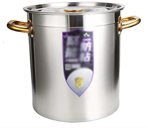 Marmite, Restauration Faitout En Acier Inoxydable Commercial, Avec Couvercle, Étuvée Faitout For Cuisinière À Gaz/Cuisinière À Induction (10-90L) (Size : 90L)