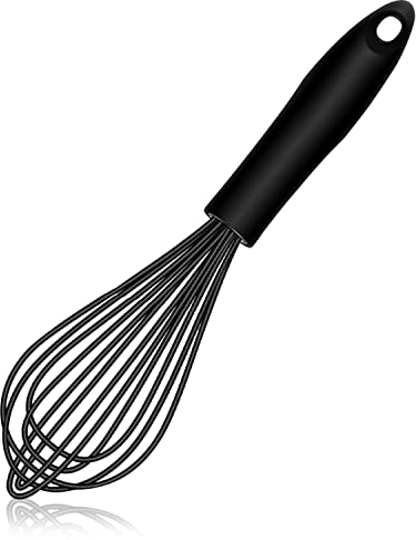 Silikon-Schneebesen für Ballons, Edelstahl-Draht-Schneebesen für antihaftbeschichtetes Kochgeschirr, Ballon-Eierschlägel, perfekt zum Mischen, Schneebesen, Schlagen und Aufschäumen (schwarz)