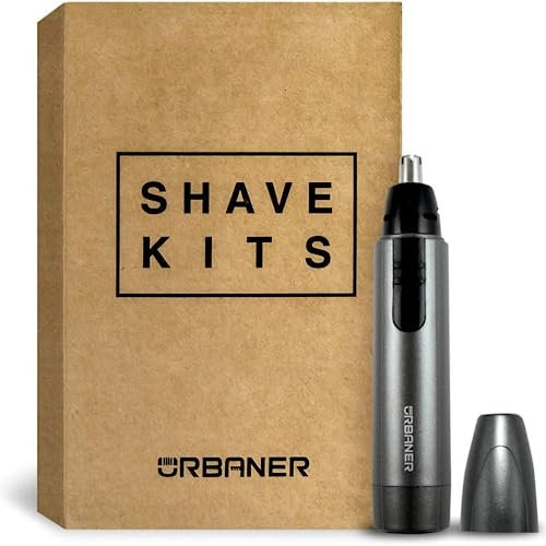 URBANER Waterproof Ear and Nose Hair Electric Trimmer for Men, Cordless, Washable, Battery Operated Hair Clipper Portable, Small and Safe Grooming Tool, Lightweight, MB-041