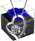 SWEETIME Infinity Rosen Blaue Rosen Geschenkbox mit 925er Sterling Silber Damen Halskette,Ewige Rose mit Silberkette,Rosebox für Frauen am Valentinstag,Muttertag,Hochzeitstag,Geburtstag.