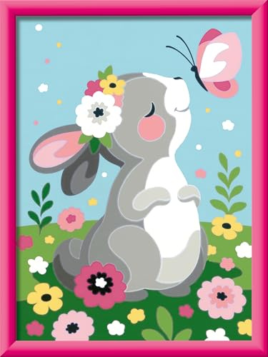 Ravensburger CreArt Frühlingsgrüße - Malen nach Zahlen ab 7 Jahre | Malset mit Rahmen, Pinsel und Acrylfarben, Geschenk für Mädchen und Jungen