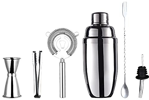 Shaker à Cocktail Buvez Le mélangeur Shaker Shaker Shaker Shaker Cup Shaker Shaker Shaker Shaker Fantaisie Shaker Barre d'eau Suppléments Outils Cocktail Set de Shaker Ensemble de 6 pièces Bar Shaker