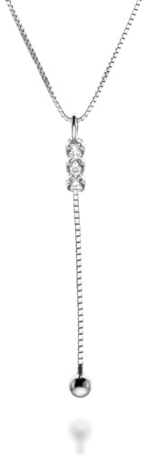 QUADRI - Halskette Damen Silber 925 - mit Zirkonia - Made in Italy | Länge 41-51 cm - Verlängerung 5 cm
