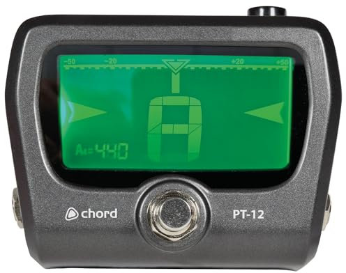 Chord | Large Screen Backlit Digital Pedal Tuner for Accurate Electric Guitar, Bass Guitar & Electro Acoustic Guitar Tuning