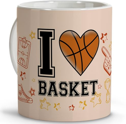 Baloncesto regalos originales. Taza basket. Regalos para deportistas. Tazas originales para regalar. Tazas de cafe. Taza cerámica 330 ml. Basket
